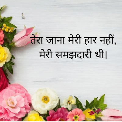 तेरा जाना मेरी हार नहीं,
मेरी समझदारी थी।